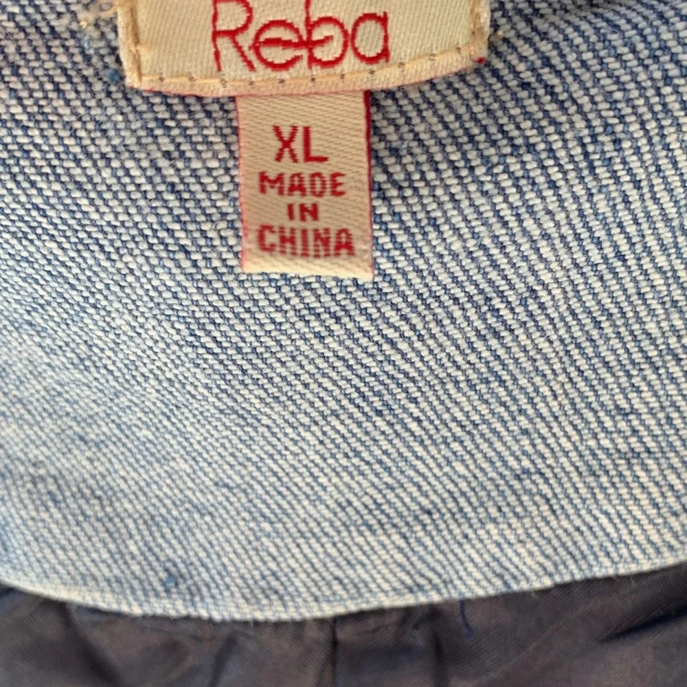 Reba Blue Denim Sleeveless Rodeo Vest - Picture 2 of 5
